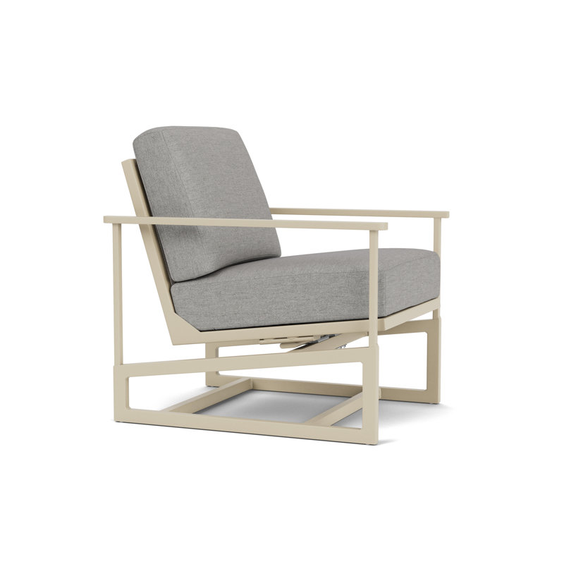 Summit Outdoor Rocker Chair, Linen, Demo Stone, White