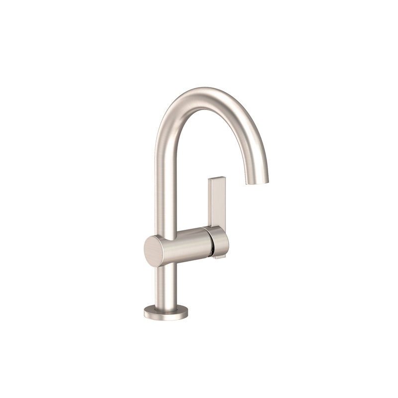 Priya Single Hole Bathroom Faucet with Drain Assembly, Satin Nickel