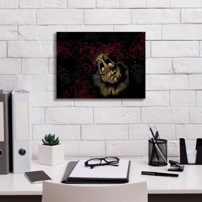 Bernardyn Rageon, clown foncé sur toile