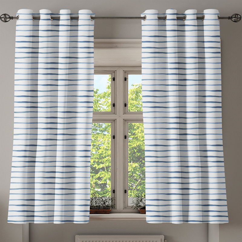 Sateen Semi Sheer Curtain Pair, 50" W x 54" L