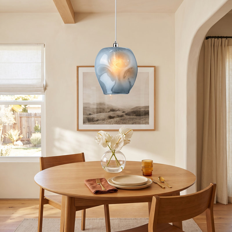 Tyndall 1-Light Pendant, Cornflower Blue