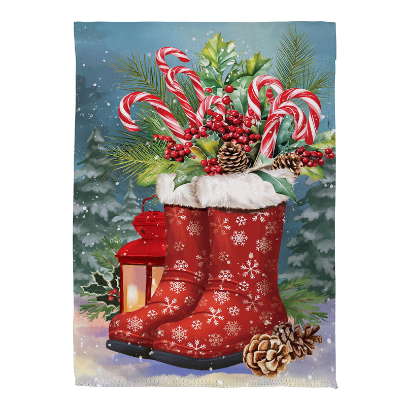 Bottes d'hiver en suède drapeau de jardin