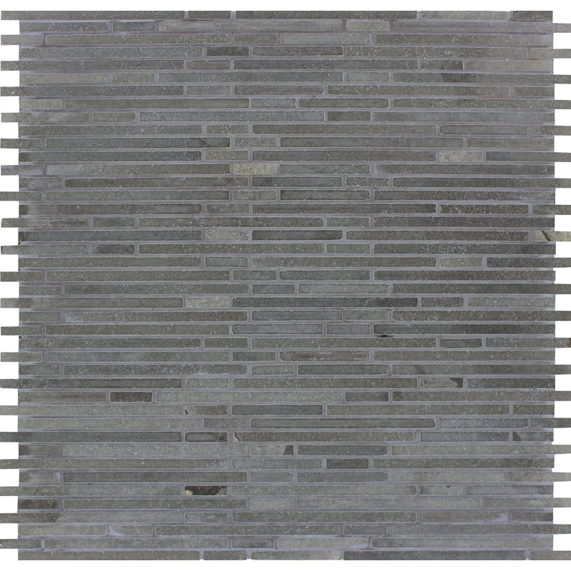 Basalt Azure x 12 in. x 12 in. Honed Basalt Mosaic Floor and Wall Tile