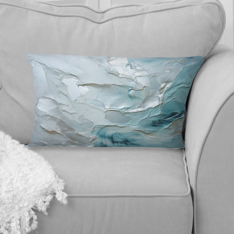 Silver Shimmer - Abstract Landscapes Printed Throw Pillow