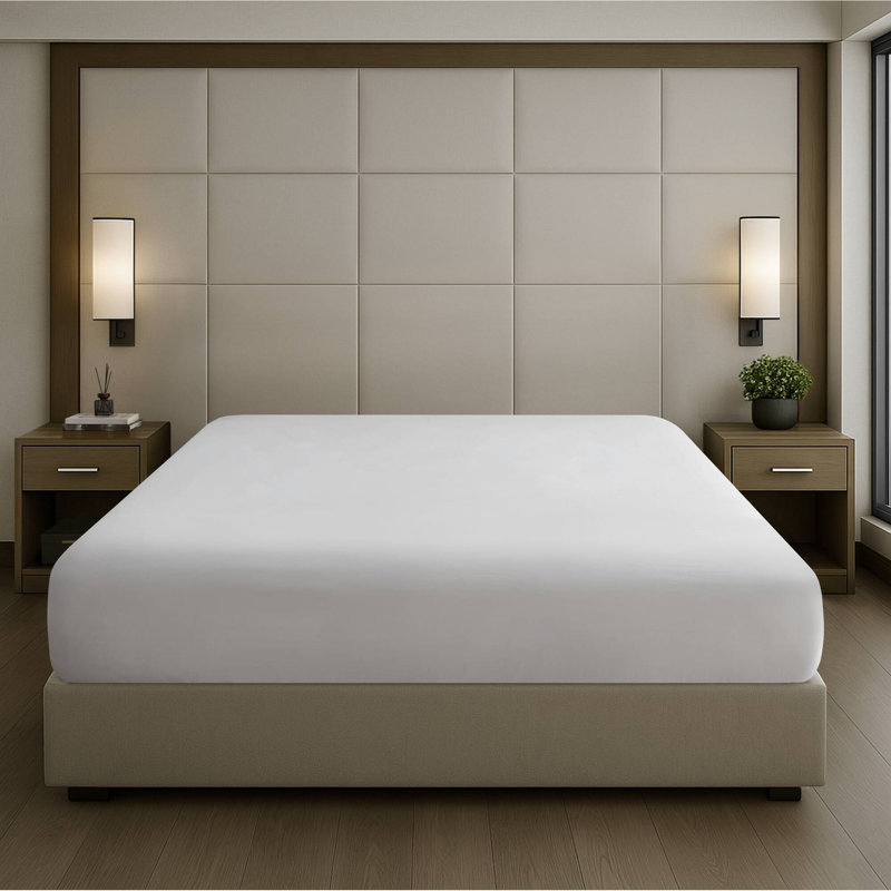 Drap-housse en coton Percale, Drap-housse pour lit double TG