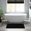 1 tapis de salle de bain 100% coton réversible noir 3000 g / m² 17 pi x 24 po - Douceur supérieure, longue durée, facile à nettoyer, sensation de velours moyen, lavable à la machine-1495673970
