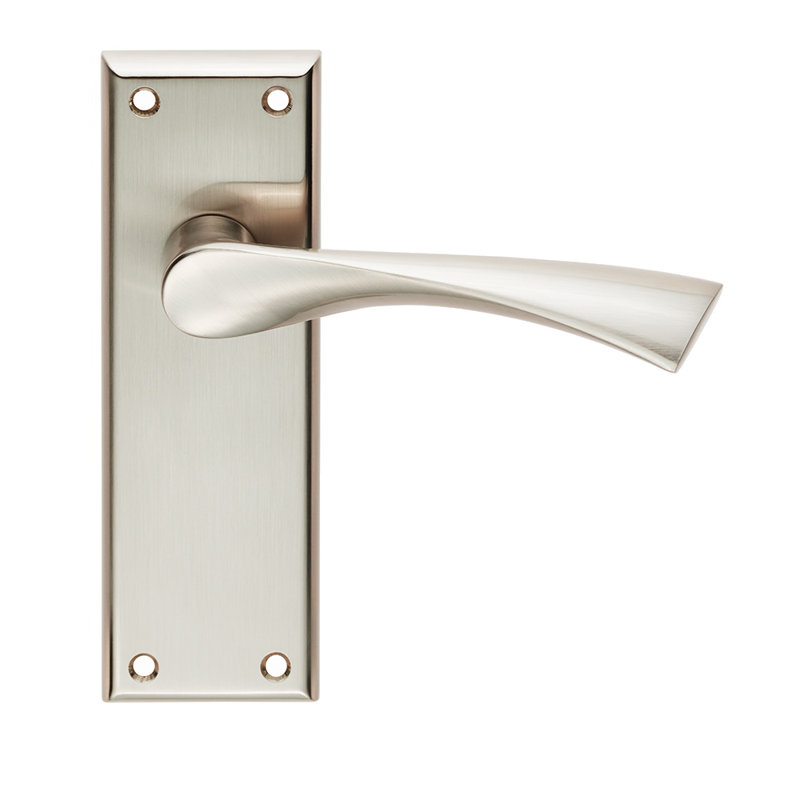 Venti Latch Door Handle, Satin Nickel