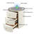 Modern Narrow Nightstand with 3 Drawers, USB Ports, Wireless Charger and Ambient Light-826590248