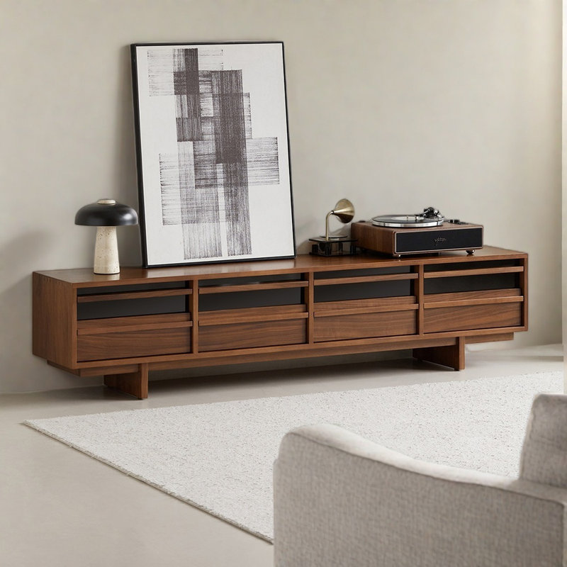 Meuble télé classique de style rétro, 70.87"