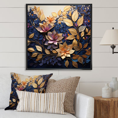 " Gold Leaves Charm In Winter "