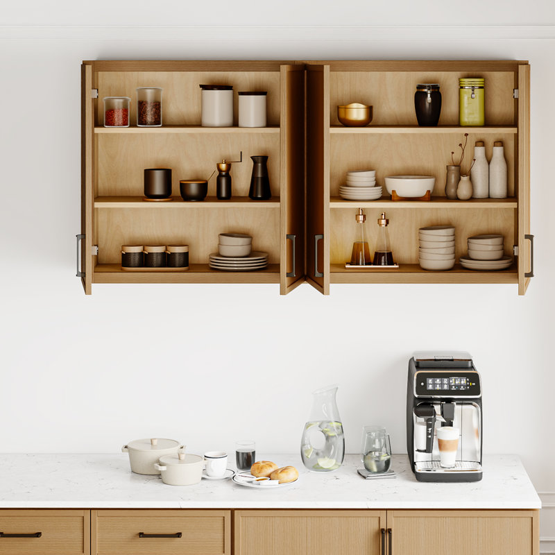 Armoire murale moderne 30 po en chêne blanc avec portes à cadre étroit, charnières à fermeture en douceur de qualité supérieure, pour des aménagements de cuisine personnalisés