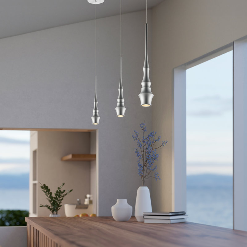Polaris 5" Silver Aluminum LED Pendant Light