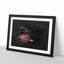 Electric Guitar In The Shadows Paint Splash - Framed Print-56915549-56915550