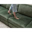Canapé convertible combiné, tissu velours côtelé, canapé-lit moelleux moderne, fauteuil double salon surdimensionné, vert-1041530084