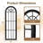 Large Arched Windowpane Full-Length Wall Mirror With Solid Wood Frame-52780465-52780466