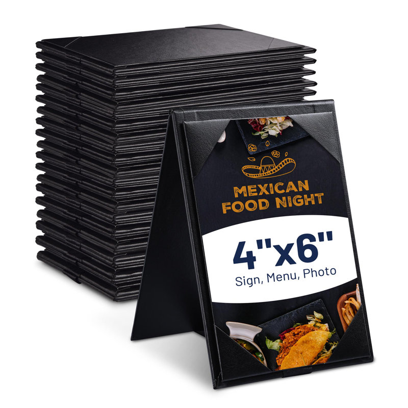 WeChef - Paquet de 20 tentes de table 4 "x 6"