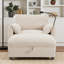 Fauteuil d'appoint rembourré avec repose-pieds avec rangement-343178773