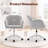 Office Chairs,360°Swivel Vanity Chair with Wheels，Adjustable Velvet Task Chair，Modern Desk Chair for Living Room，Office-327268713