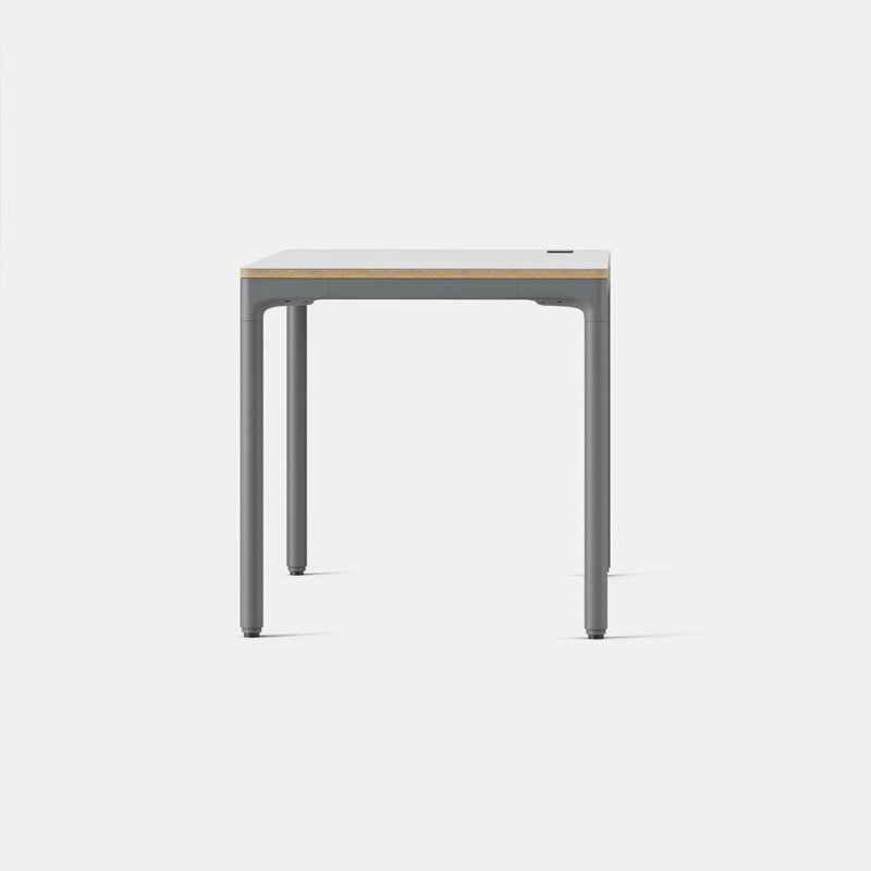 Four Leg Standing Desk, 44.6" H x 48" W x 27" D, White, Carbon