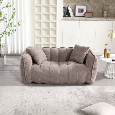 Fauteuil à billes pour deux personnes avec mousse haute résilience pour les jeux lisant la télévision