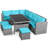9 - Person Patio Conversation Set with Cushions-1473695850