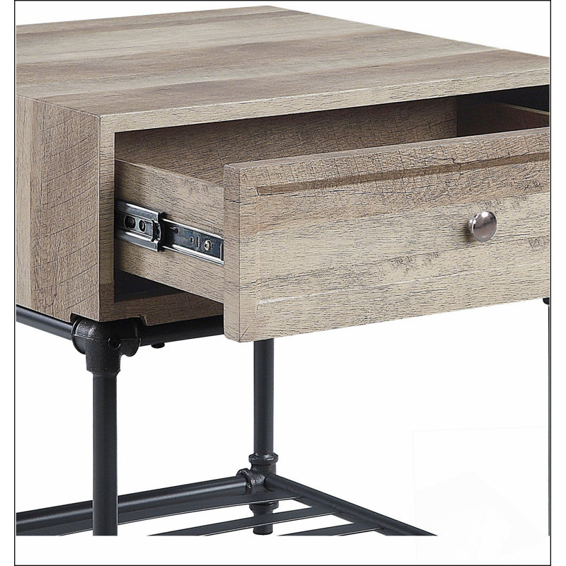 Brantley Oak & Sandy  Finish End Table Modern End Table Solutions,Compact End Table Collection