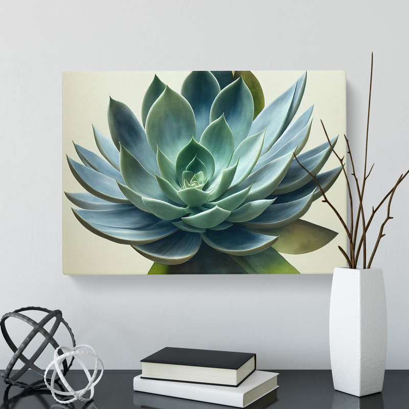 Watercolour Succulent Plant Vol.4 - Wrapped Canvas