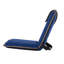 Chaise de plancher, chaise de jeu pliante à 6 positions réglables avec dossier, facile à transporter, structure en métal robuste avec mousse recyclée et surface en suède, pour lire, se détendre, bleu foncé