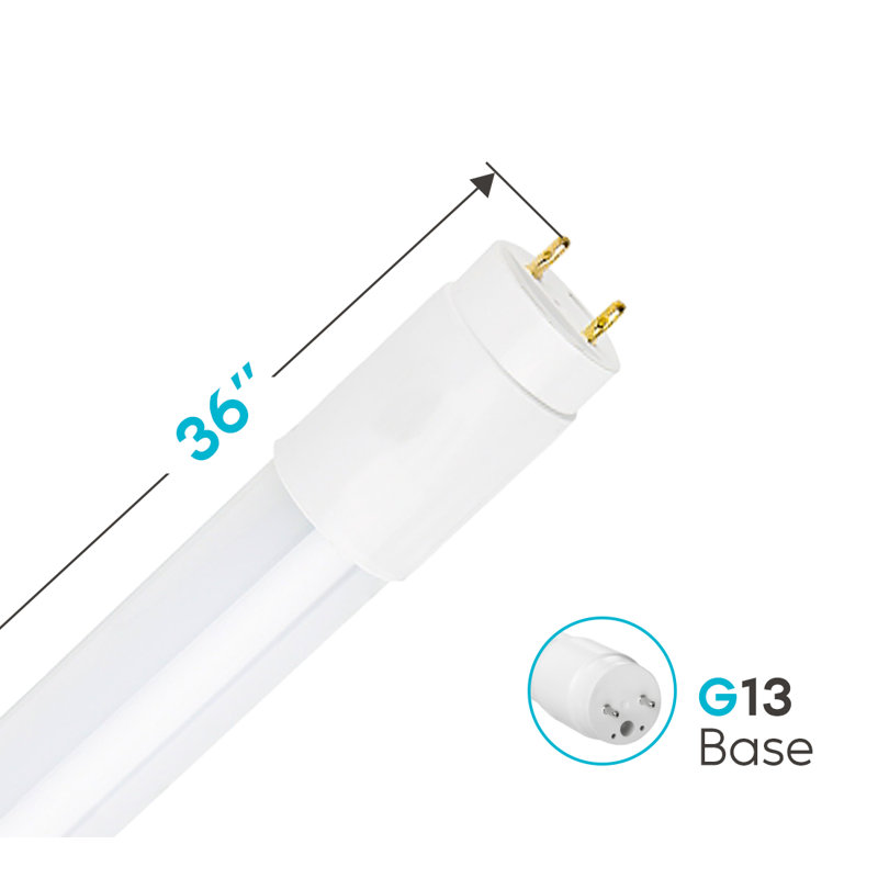 16 watts (équivalent à 25 watts), ampoule à del t8 à intensité variable sans intensité, culot g13/à deux broches, 3 000 K