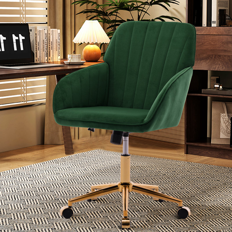 Chaise de bureau ergonomique en velours - Siège réglable et confortable pour une utilisation prolongée à la maison ou dans la chambre.