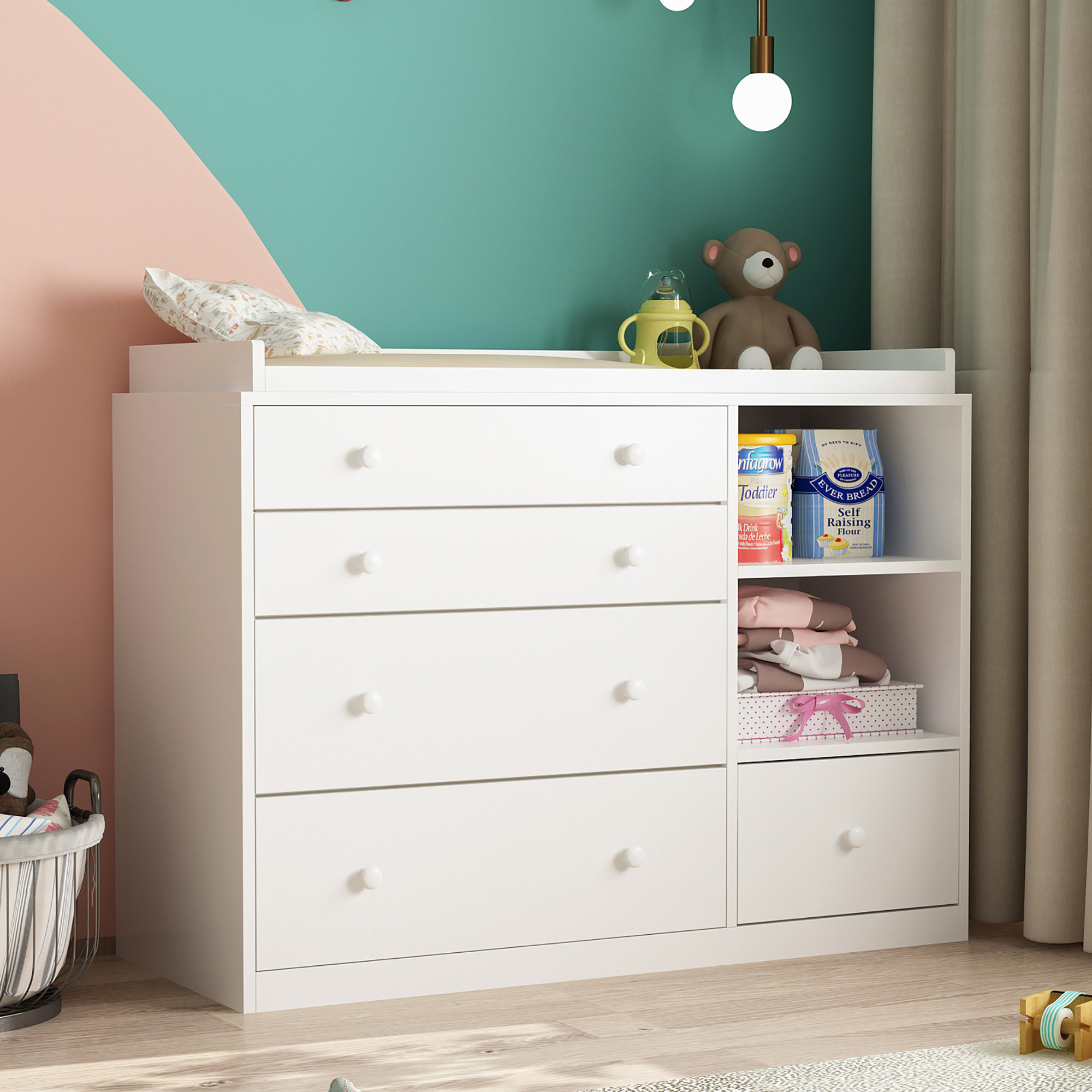 baby changing table dresser Amish Traditional Solid Wood for Bedroom teen years and beyond Baby Changing Table Dresser Nursery