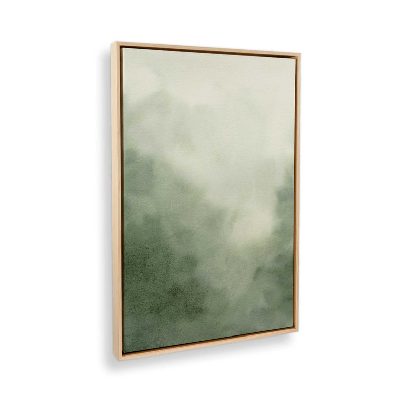 «Mute Forest Shadows II», reproduction sur toile dans un cadre doré, Cadre américain en érable flottant