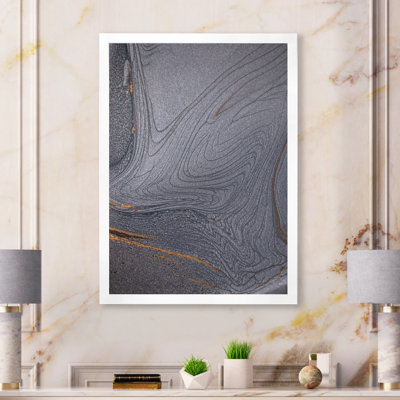 Dramatique gris fluide monochrome Art VI - décoration murale moderne sur toile