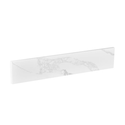 Dosseret en quartz blanc veiné de 53 cm (21 pouces) pour comptoir de salle de bain