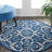Machine-Woven Stain Resistant Floral Area Rug-2004387463