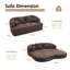 Canapé-lit 2-en-1 pliable, canapé-lit convertible pliable sans os de 70 pouces, 4 coussins-548049658
