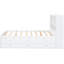 Lit plateforme blanc avec lit gigogne, tiroirs de rangement, tiroirs-1447085740