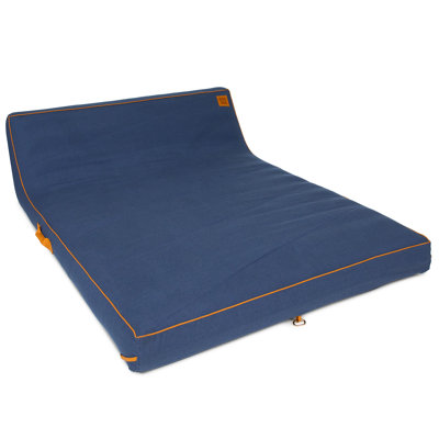 Flotteur de piscine Big Joe Lux Chaise double de qualité supérieure, tissu Sunbrella bleu port, mélange de polyester durable protégé contre les rayons UV
