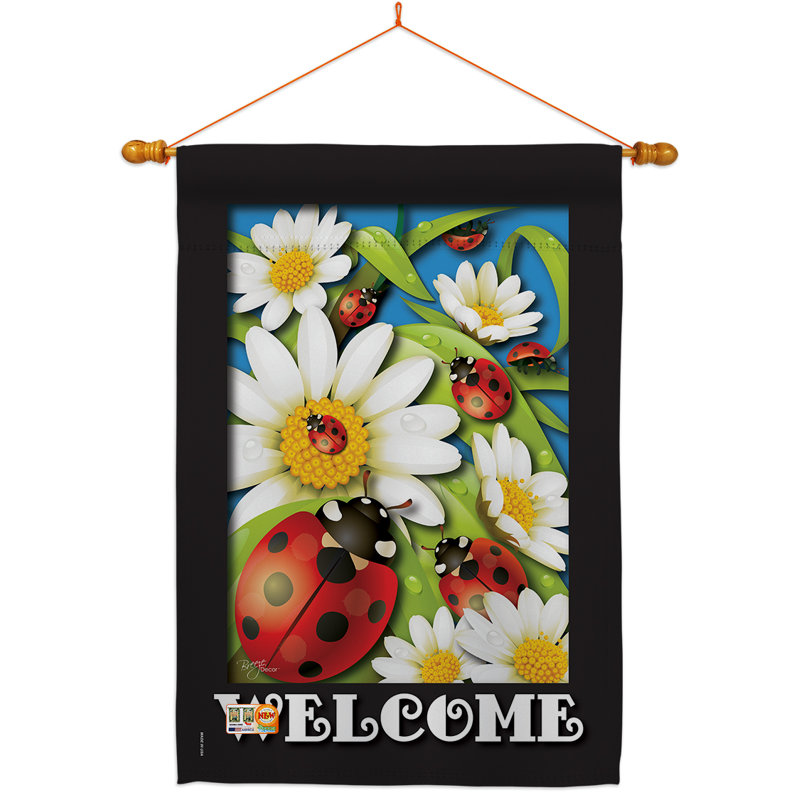 Double Sided 40'' H x 28'' W Polyester Flag Set