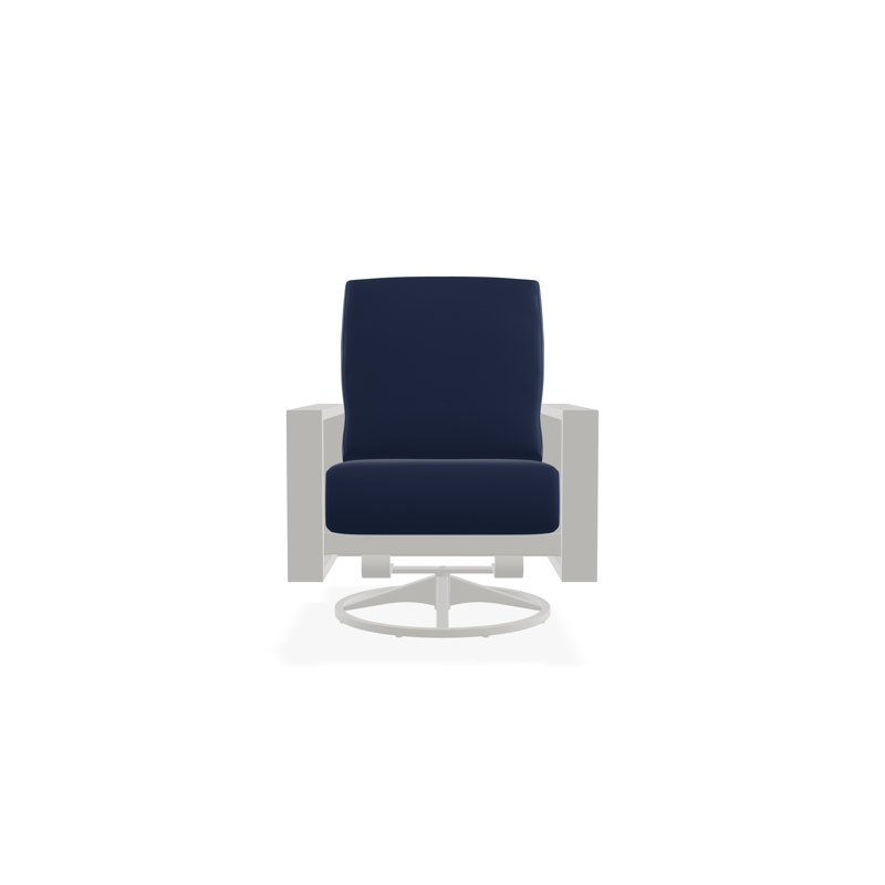 Larssen Outdoor Lounge Chair, Canvas Navy Sunbrella® Canvas, Snow