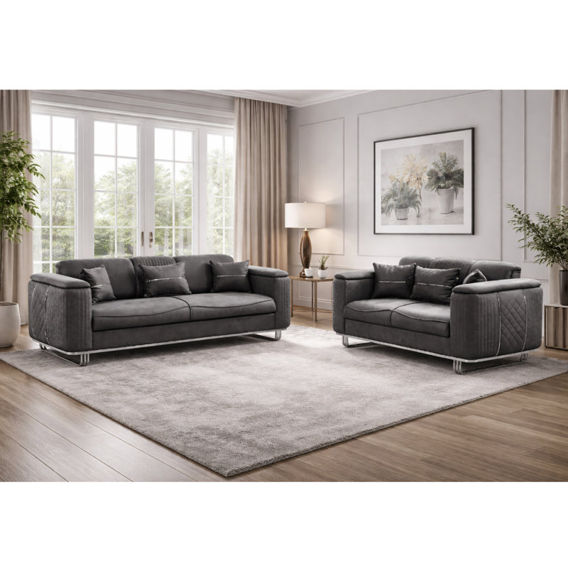 5 Seater Velvet Sofa