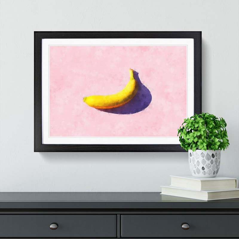 The Banana - Picture Frame Painting Print, Black Framed, 24cm H x 33cm W x 2cm D