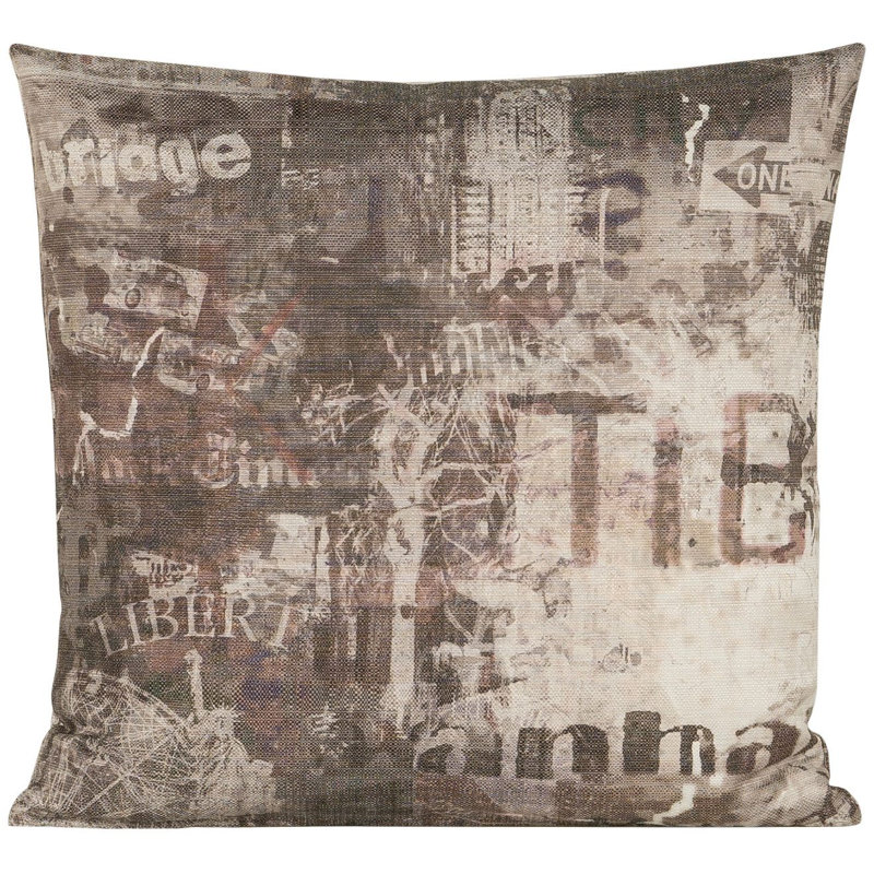 Abstract Cotton Blend Throw Pillow, 26" x 26"