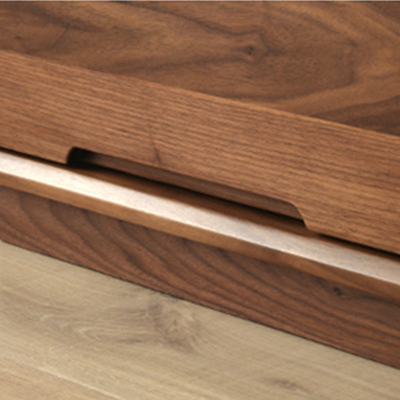 Meuble télé moderne et simple en bois massif, 70.87"
