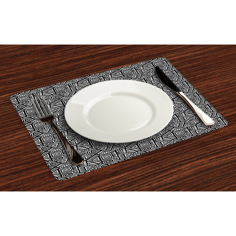 Polyester Geometric Rectangle Placemat