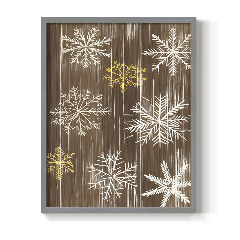 Reproduction d'art encadrée «Christmas Holiday» - bois massif, H 21 po x l 17 po, Gris
