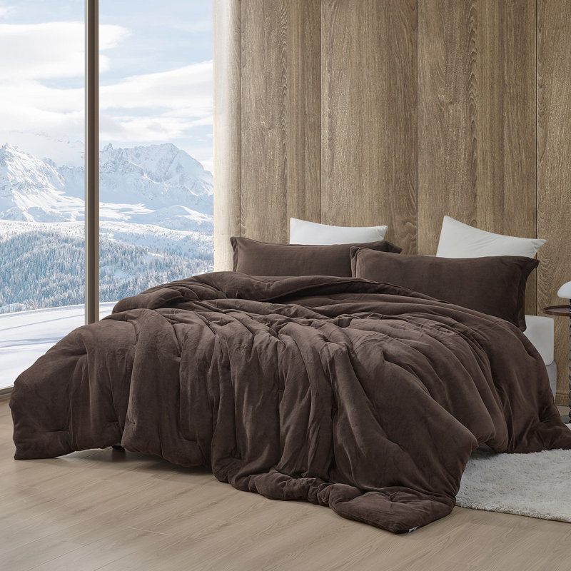 Warmer than Warm - Coma Inducer Oversized Comforter Set, Brown, King Comforter + 2 King Shams