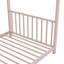 Lit plateforme simple en métal, rose-1493247285