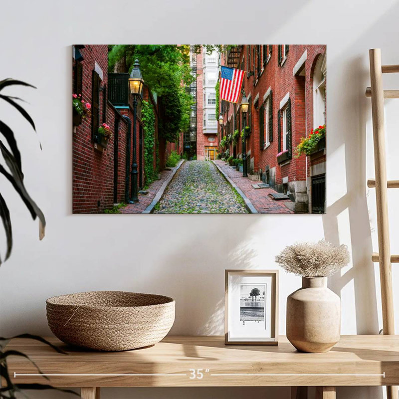 Acorn Street à Boston, H 16 po x l 24 po