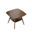 Table de salle à manger moderne en bois avec tablette de rangement, finition noyer-711187062